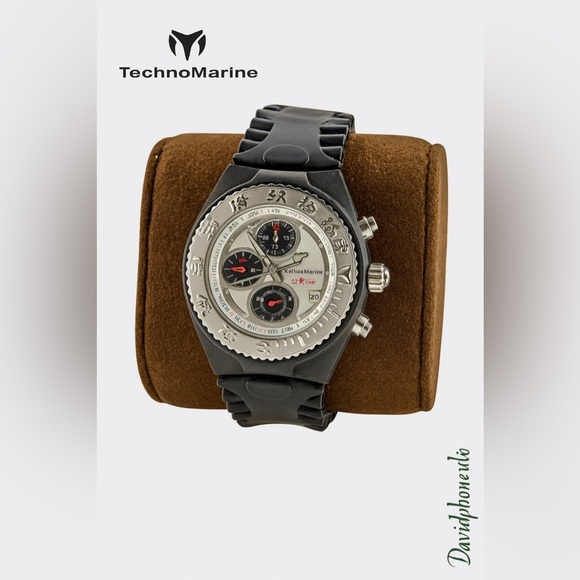 Technomarine Black and Silver Chronograph Watch - Picture 1 of 8